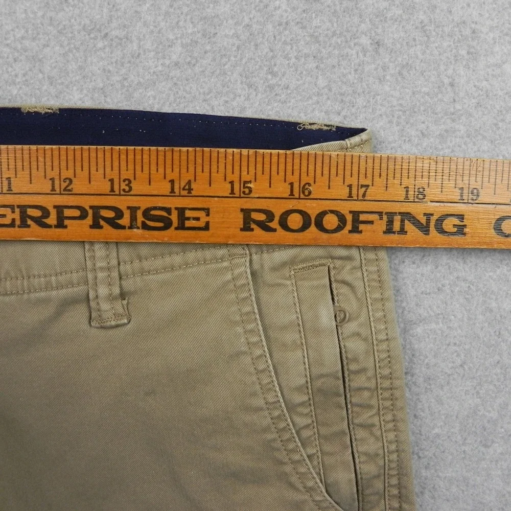 Dockers Chino Shorts Mens 34 Khaki Tan Stretch Cotton Flat Front Casual Walking